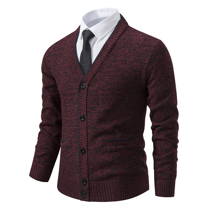 Men's Long Sleeve Fleece-lined Cardigan