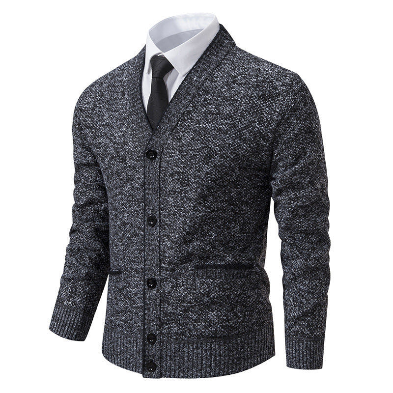 Men's Long Sleeve Fleece-lined Cardigan
