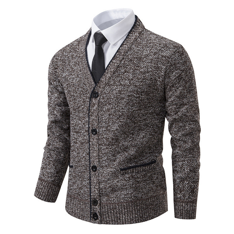 Men's Long Sleeve Fleece-lined Cardigan