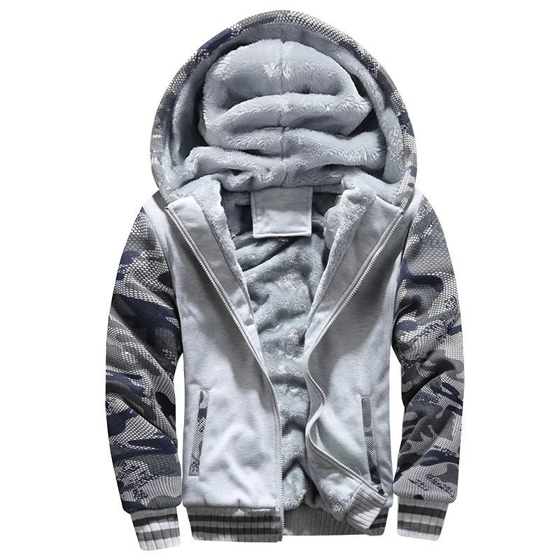 Men's Camouflage Thicken Hooded Coat