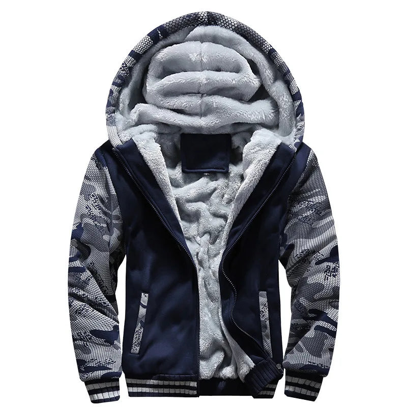 Men's Camouflage Thicken Hooded Coat