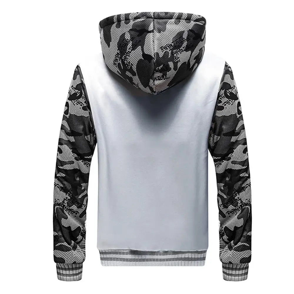 Men's Camouflage Thicken Hooded Coat