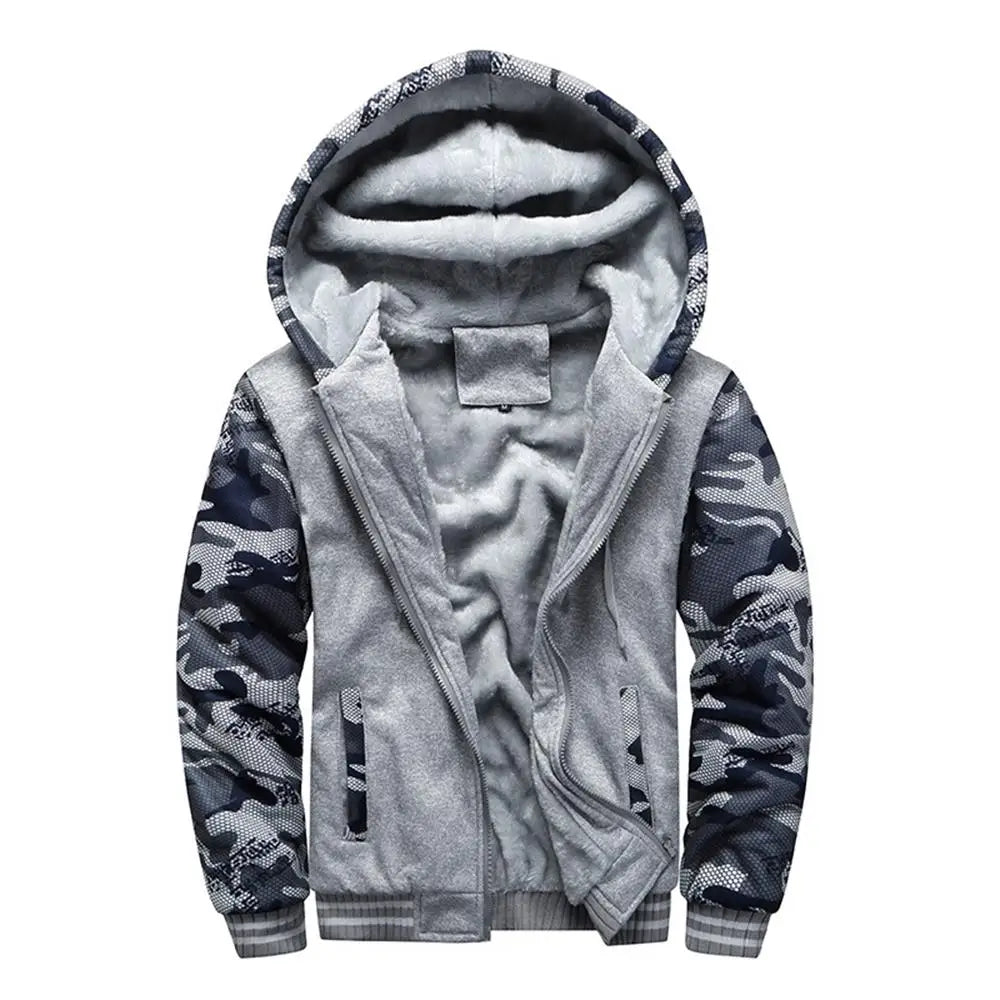 Men's Camouflage Thicken Hooded Coat