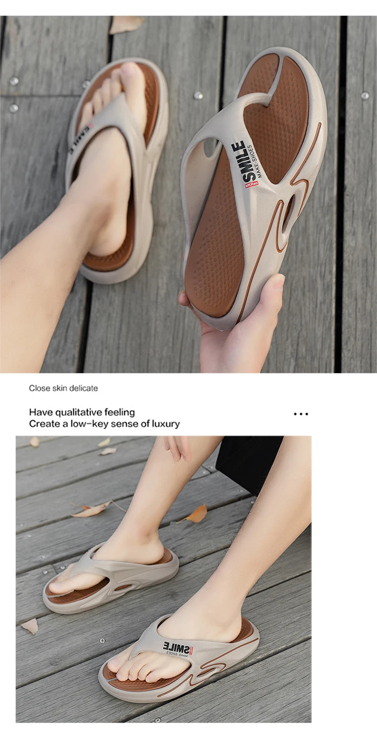 Massage Flip Flops for Men  Breathable Beach Sandals