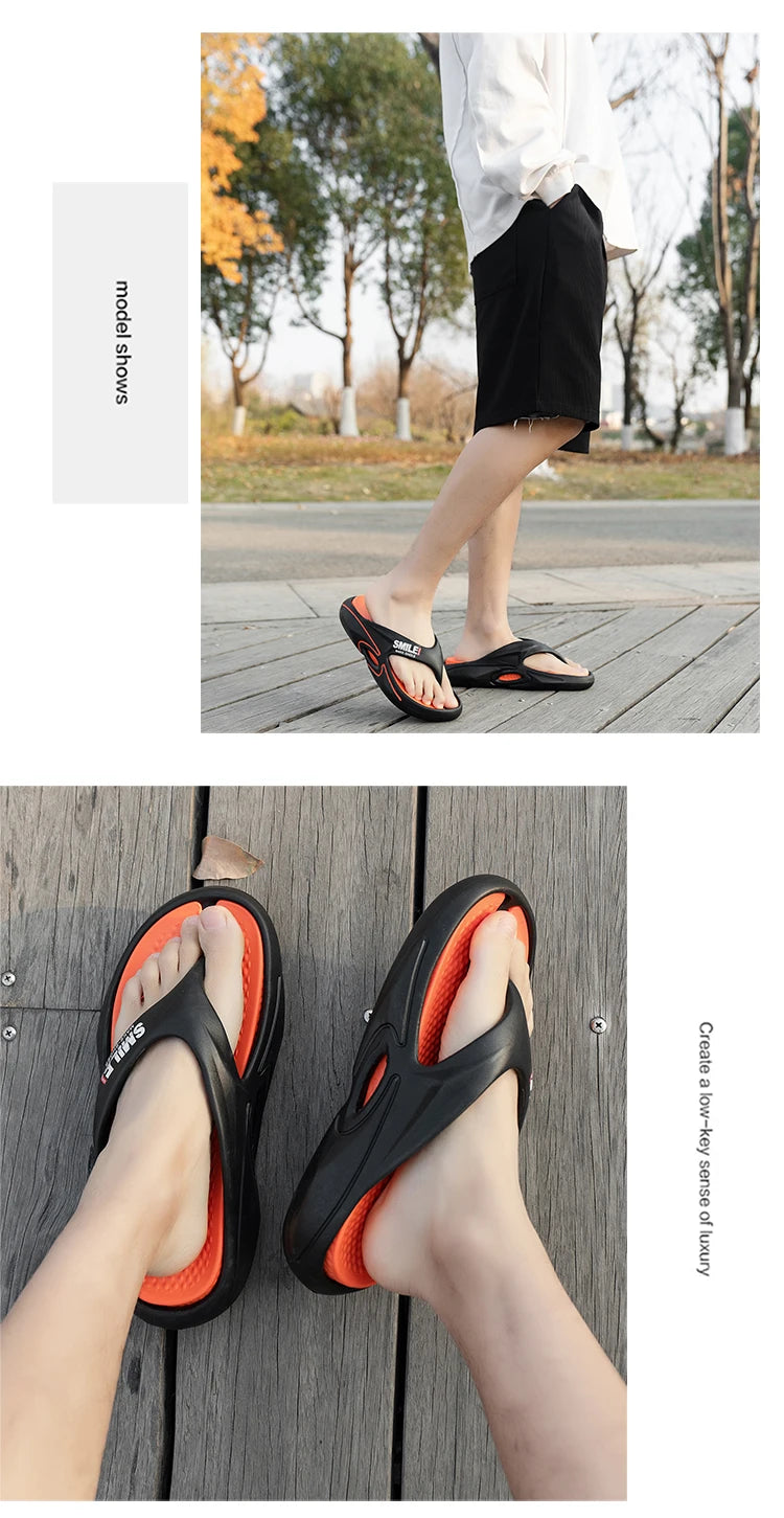 Massage Flip Flops for Men  Breathable Beach Sandals