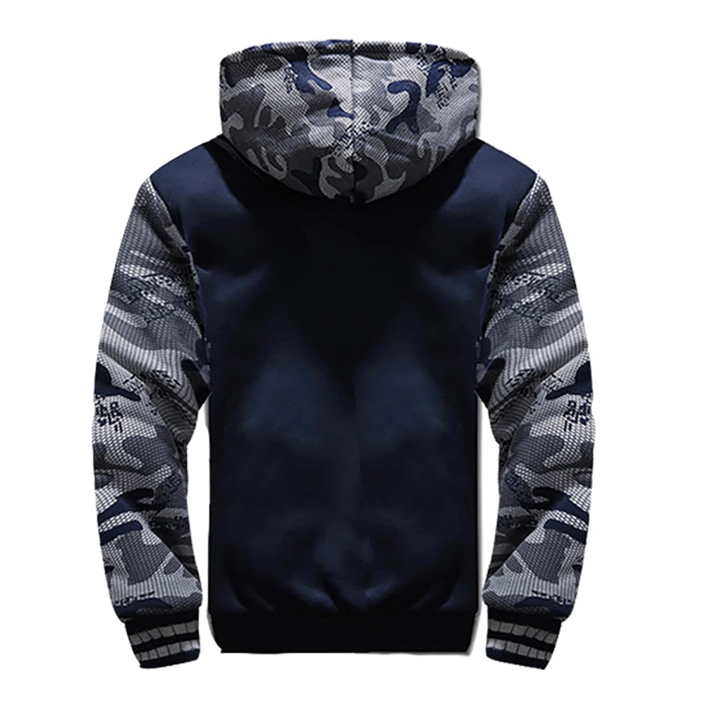 Men's Camouflage Thicken Hooded Coat