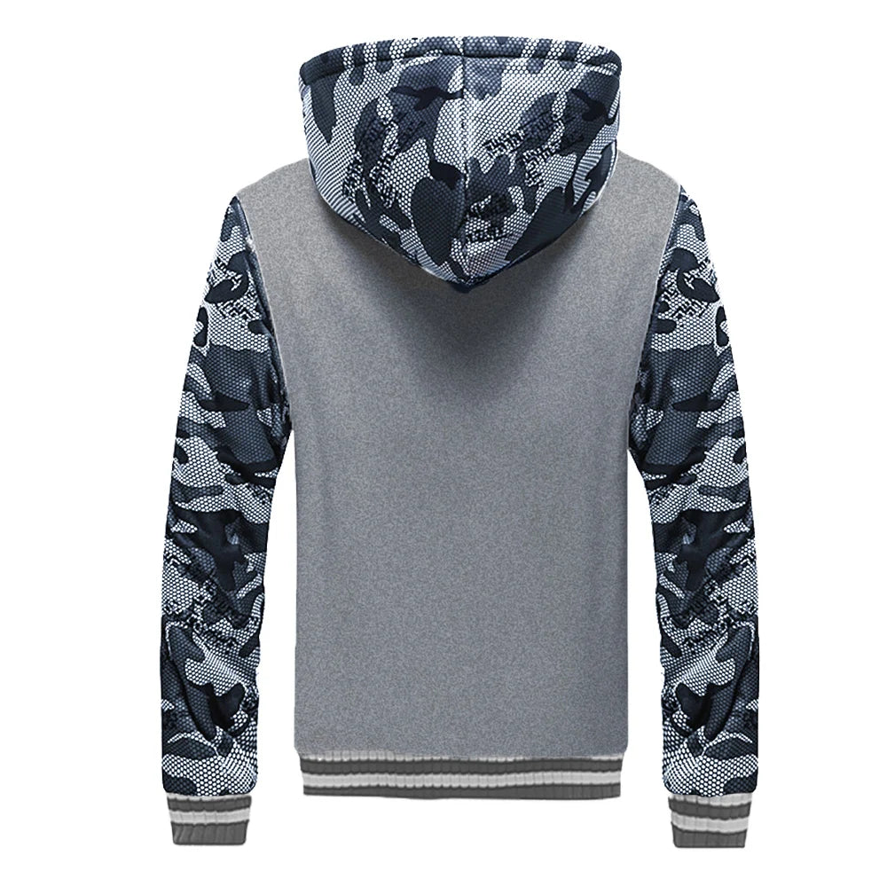 Men's Camouflage Thicken Hooded Coat