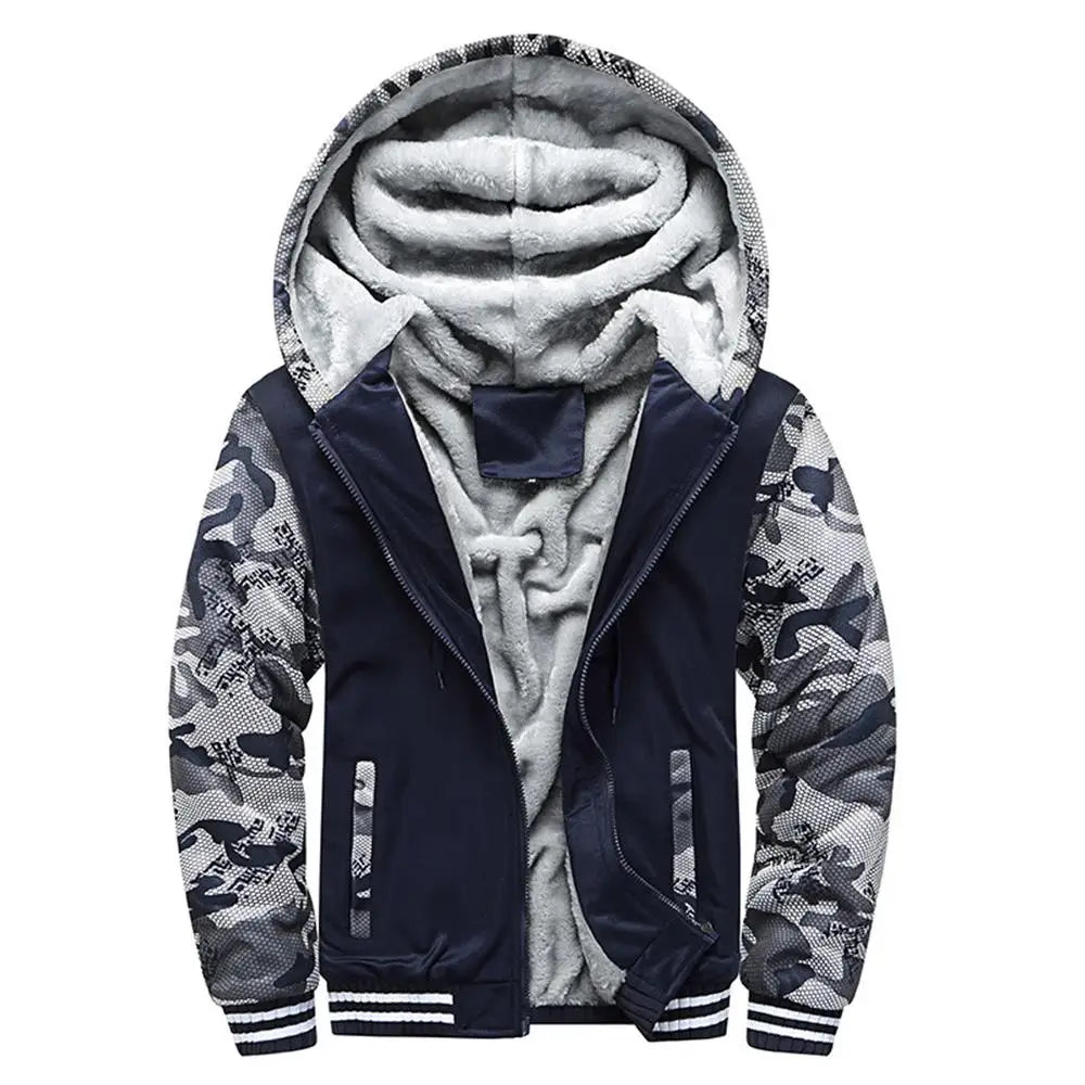 Men's Camouflage Thicken Hooded Coat