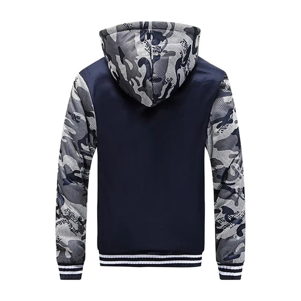 Men's Camouflage Thicken Hooded Coat