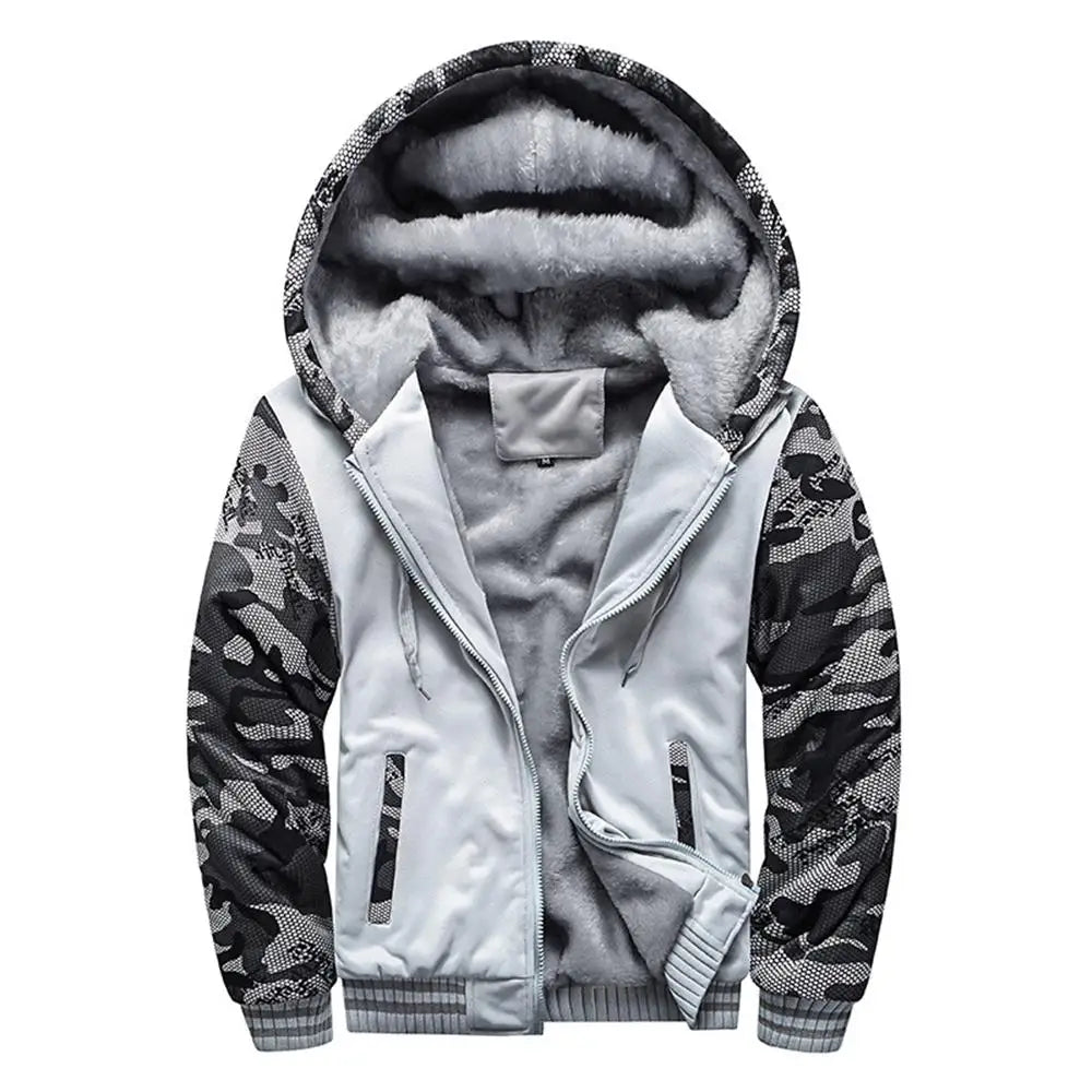 Men's Camouflage Thicken Hooded Coat