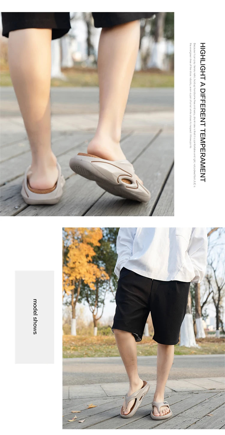 Massage Flip Flops for Men  Breathable Beach Sandals