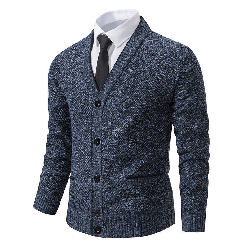 Men's Long Sleeve Fleece-lined Cardigan