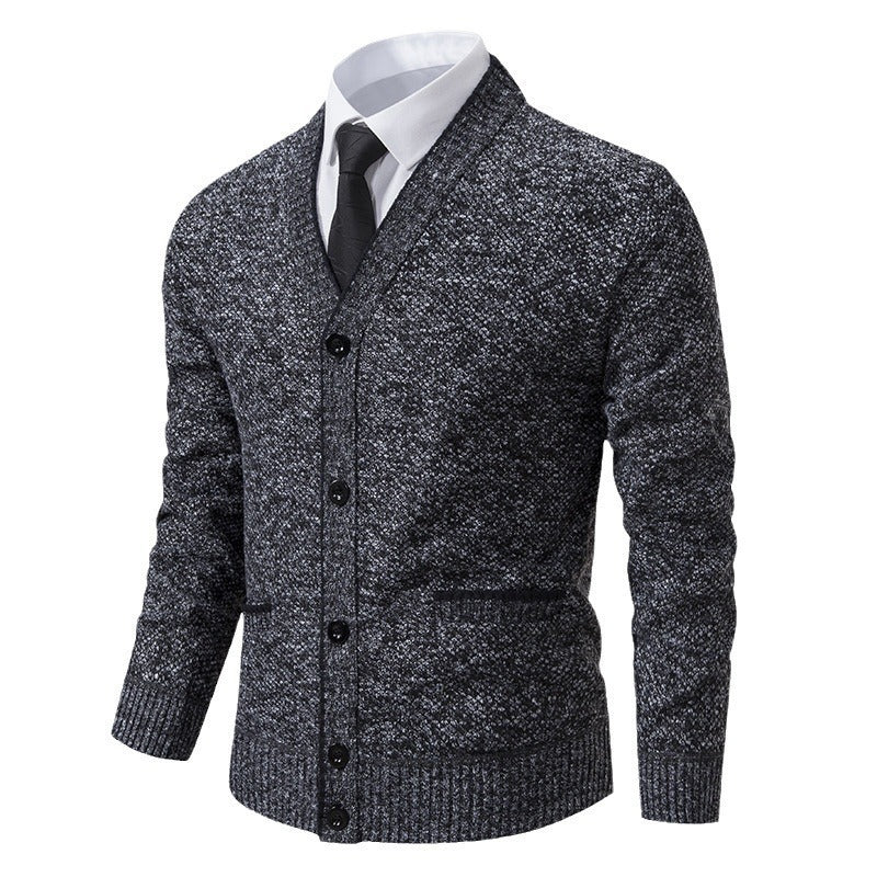 Men's Long Sleeve Fleece-lined Cardigan